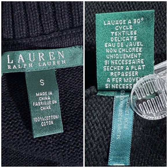 ⭐️ Lauren Ralph Lauren Black Buttoned Cardigan [1451] - Picture 6 of 7